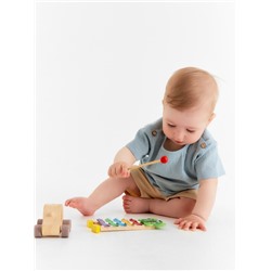 Футболка детская детская MINAKU, рост 68-74 см, серая