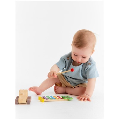 Футболка детская детская MINAKU, рост 68-74 см, серая