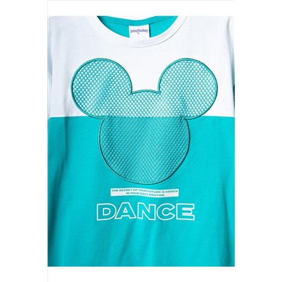 Комплект трикотажный для девочек: фуфайка (футболка), шорты PLAYTODAY, 1240140