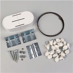 Карниз-струна 3.5 м, с пластмассовыми зажимами, 20 шт., белый