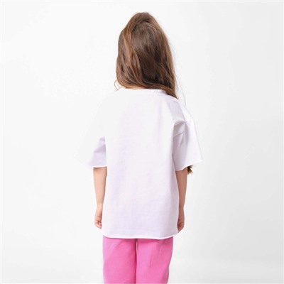 Футболка детская KAFTAN Basic line, размер 32 (110-116 см), белая