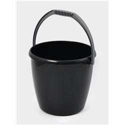Ведро хозяйственное «Удачное.Эконом», 10 л, пластик, чёрное