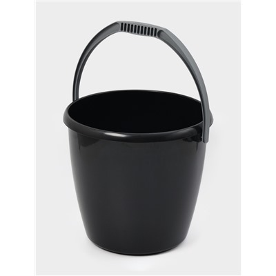 Ведро хозяйственное «Удачное.Эконом», 10 л, пластик, чёрное