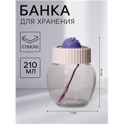 Банка для сыпучих Renga Strawberry, 210 мл, с крышкой и ложкой, стекло