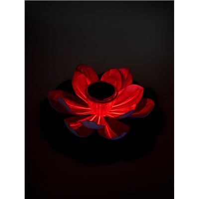 Садовая фигура - фонарь «Лотос», 28×28×9 см, для водоёмов, белая