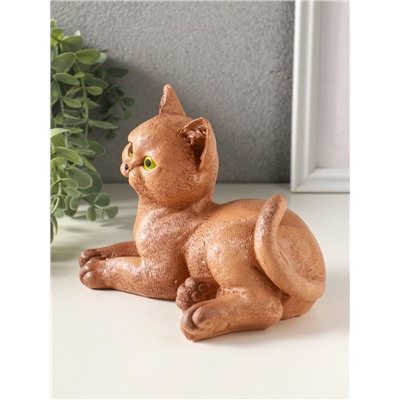 Фигурка гипс «Кошка лежит», 13×17×12 см, рыжий