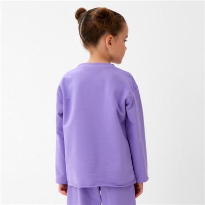 Футболка детская с длинным рукавом KAFTAN, размер 30 (98-104 см), сиреневая