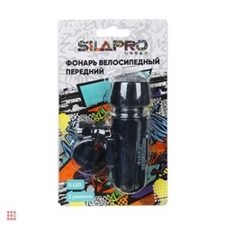 Фонарь велосипедный передний 2 режима, 5 LED,   4xААА, 10х3х6.5см, пластик SILAPRO