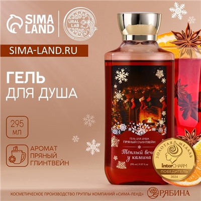 Гель для душа «Вечер у камина», 295 мл, аромат пряного глинтвейна, URAL LAB
