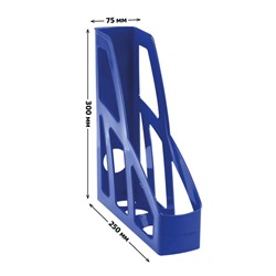 Лоток для бумаг вертикальный  75 мм "Лидер" синий ЛТВ-30451 Стамм