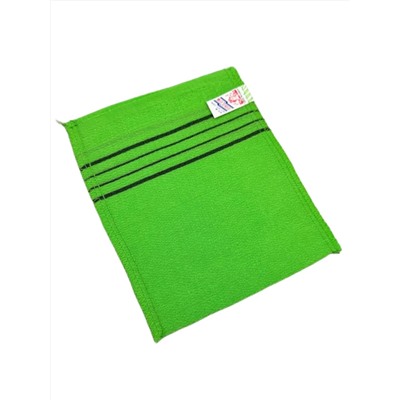 Bath Towel Мочалка-варежка для душа с пилинг-эффектом, однослойная, зелёный 28193
