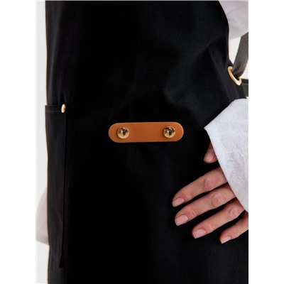 Фартук Этель «Стиль», чёрный, 70×78 см, 100% хлопок