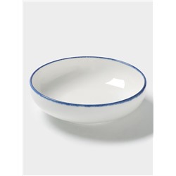 Глубокая тарелка Magistro Blue Lagoon, 1.55 л, d=22.5 см, фарфор, белая