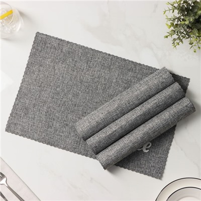 Салфетки сервировочные на стол Доляна Coffee, 4 шт., 44×29 см, серые