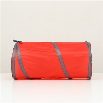 Туннель для кошек с игрушкой, 50×25 см, красный