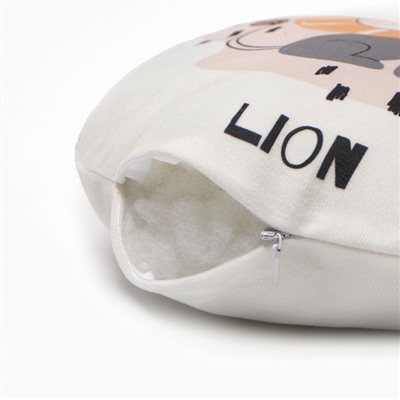 Подушка декоративная «Этель. Львенок», d=30 см, велюр