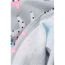 Пижама Счастье начес футер детская (Светло-серый)