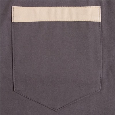 Фартук «Этель. Стиль», бежевый/серый, 75×65 см, 100% хлопок