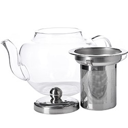 60074 Заварочный чайник 3пр 600мл стек н/с LR(х36)