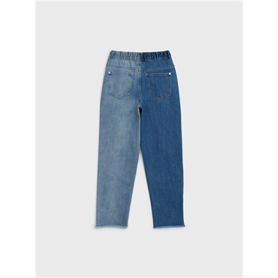 Брюки текстильные джинсовые для девочек