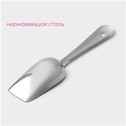 Совок для льда Доляна, h=22.5 см, нержавеющая сталь, хромированный