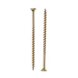 Саморез 4.2×76 мм ТУНДРА PREMIUM, потай, крупная резьба, шлиц PH, желтый цинк, 1 кг