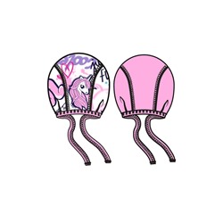 Чепчик детский трикотажный для девочек, 2 шт в комплекте