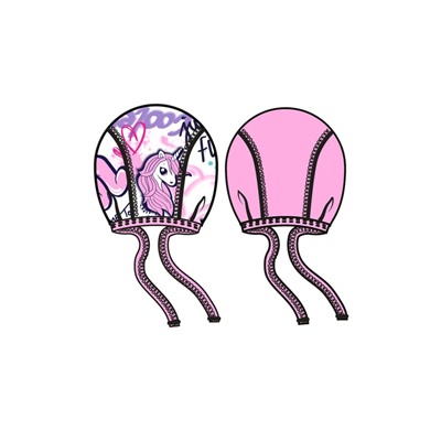 Чепчик детский трикотажный для девочек, 2 шт в комплекте