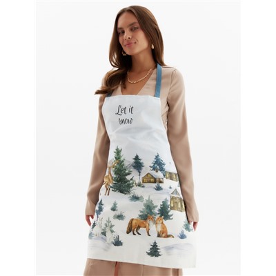 Фартук новогодний «Этель» Forest animals 60×70 см, 100% хл, саржа 190 г/м²