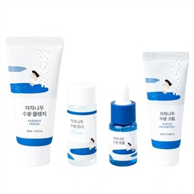 ROUND LAB Набор средств для лица с берёзовым соком: гель, тонер, сыворотка, крем / Birch Juice Trial Kit, 30 мл, 20 мл x 2, 10 мл 25808