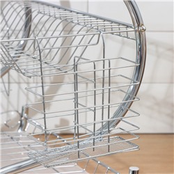 Сушилка для посуды Доляна «Стойка», S-образная, 40×23.5×34 см, хромированная