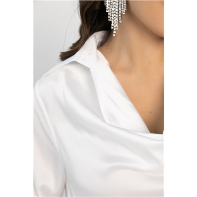 Блуза Шелковая сказка (белая) Б14380-33М