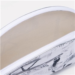 Набор женских косметичек 5 в 1 на молниях, с принтом, серый