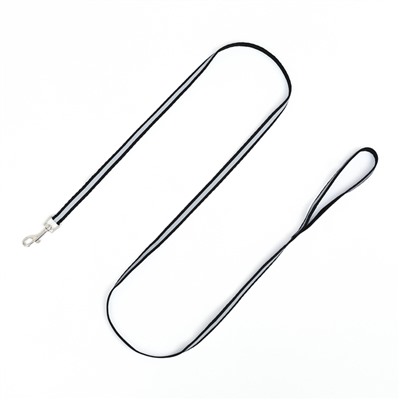 Комплект для кошек светоотражающий, ширина 1 см, шлейка 21-35 см, поводок 120 см, чёрный