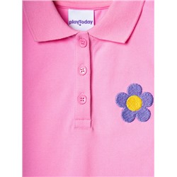 Джемпер трикотажный с воротником поло для девочек