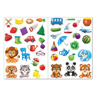 Наклейки многоразовые «Загадки для самых маленьких», А4, набор 2 шт.