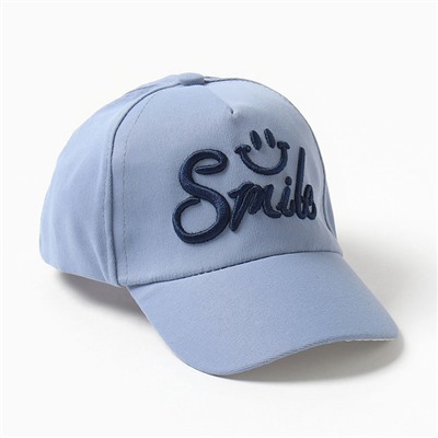 Кепка детская MINAKU Smile, размер 50-52, голубая