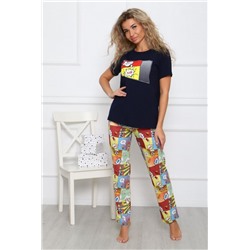 Пижама 57126 (Темно-синий)