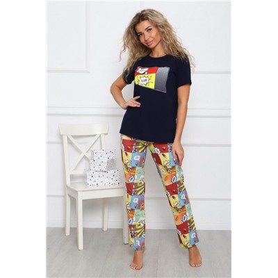 Пижама 57126 (Темно-синий)