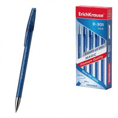 Ручка гелевая "Пиши-стирай" синяя 0.5 мм "Magic Gel R-301" 45211 ErichKrause