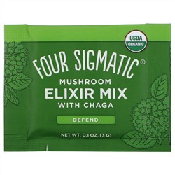 Four Sigmatic, Mushroom Elixir Mix with Chaga, 20 Packets, 0.1 oz (3 g) Each