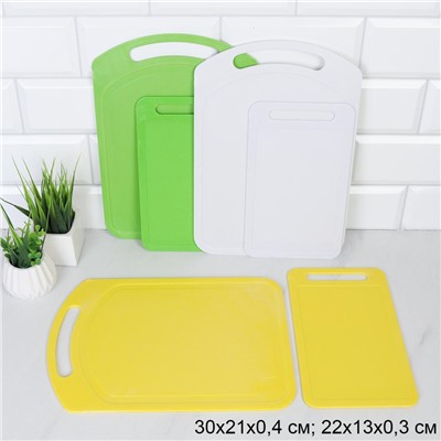Доска разделочная набор 2 штуки 30х21х04/22х13х03 см / ND2 /уп 48/
