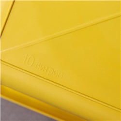 Таз квадратный, 10 л, 37×31×15.5 см, пластик, МИКС