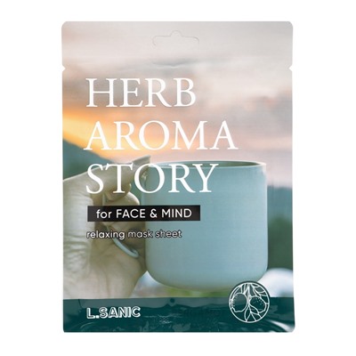 Тканевая маска Herb Aroma Story с экстрактом бергамота и эффектом ароматерапии, 25мл, L.Sanic 109996