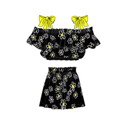 Комплект текстильный для девочек: топ, шорты