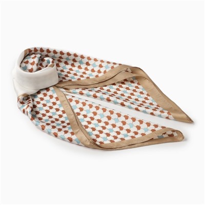 Платок женский MINAKU, размер 70×70 см, молочный, бежевый