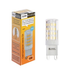 Лампа светодиодная Ecola Corn Micro, G9, 5 Вт, 4200 K, 320°, 50×15 мм, дневной белый