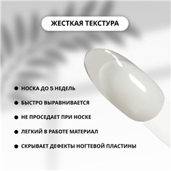 Fiber Gel для наращивания ногтей, со стекловолокном, 15 мл, LED/UV, прозрачный