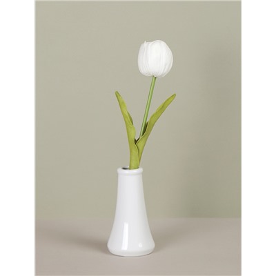 Цветок искусственный Тюльпан 32 см белые / GR-056 /уп 10/1200/латекс