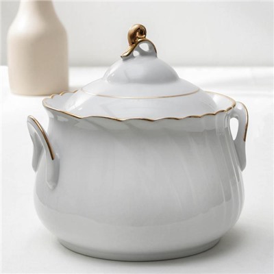 Сервиз столовый фарфоровый «Классик», 37 предметов, 4 вида тарелок, цвет белый